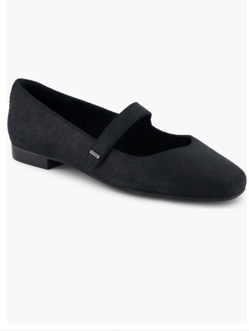 Toms Black Bianca Mary Jane Flat with Strap